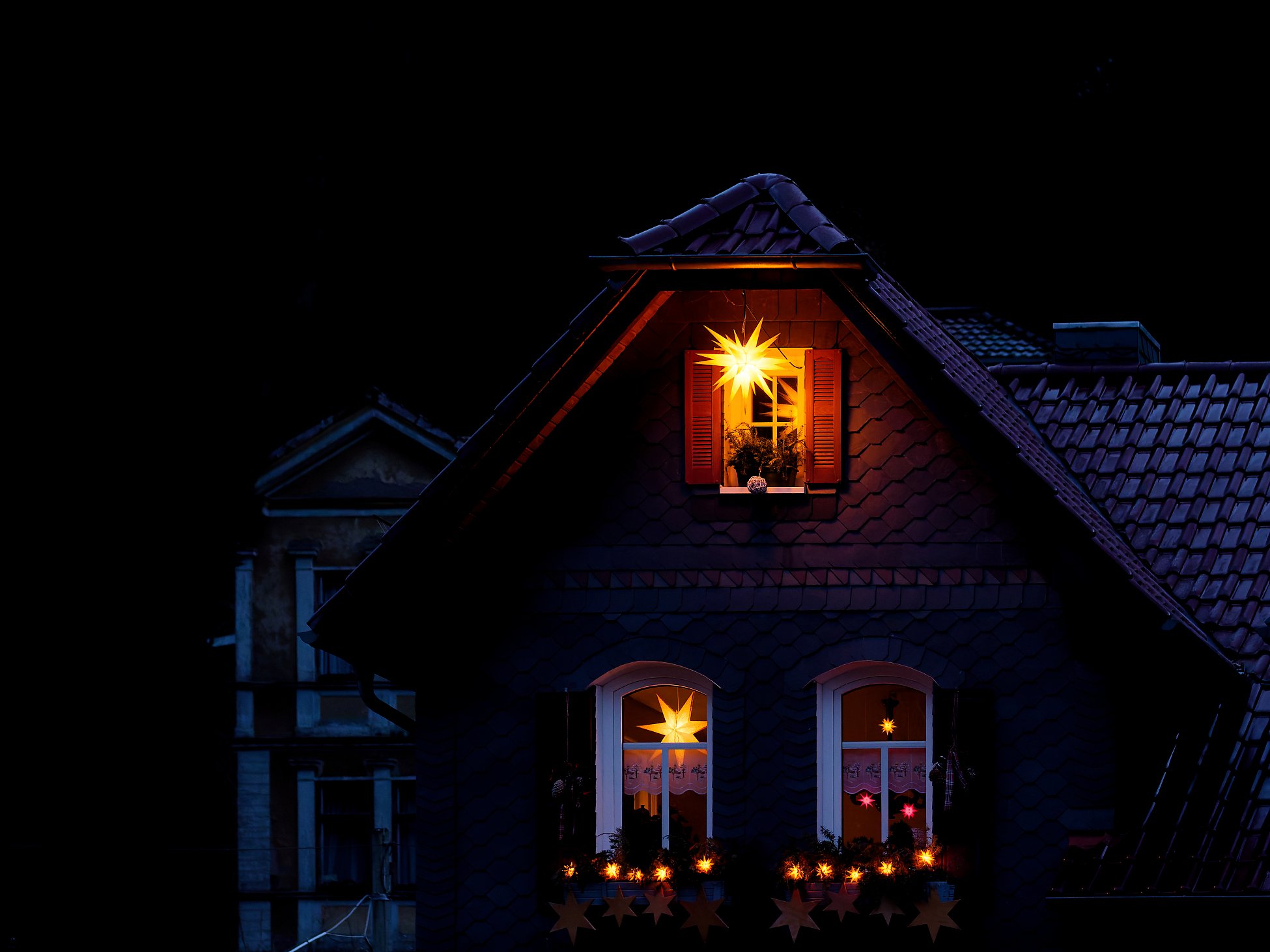 Großer Stern und kleine Sterne