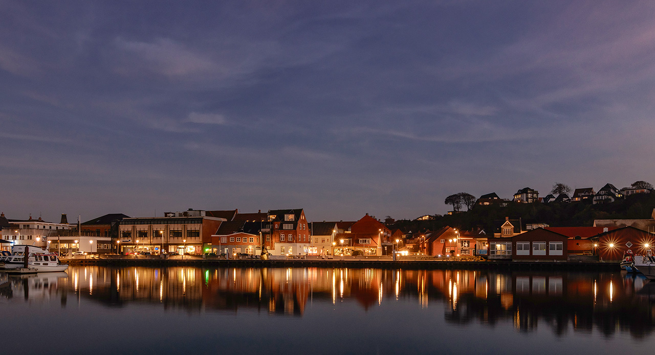 Hafenbecken in Lemvig/DK während der Modernisierung