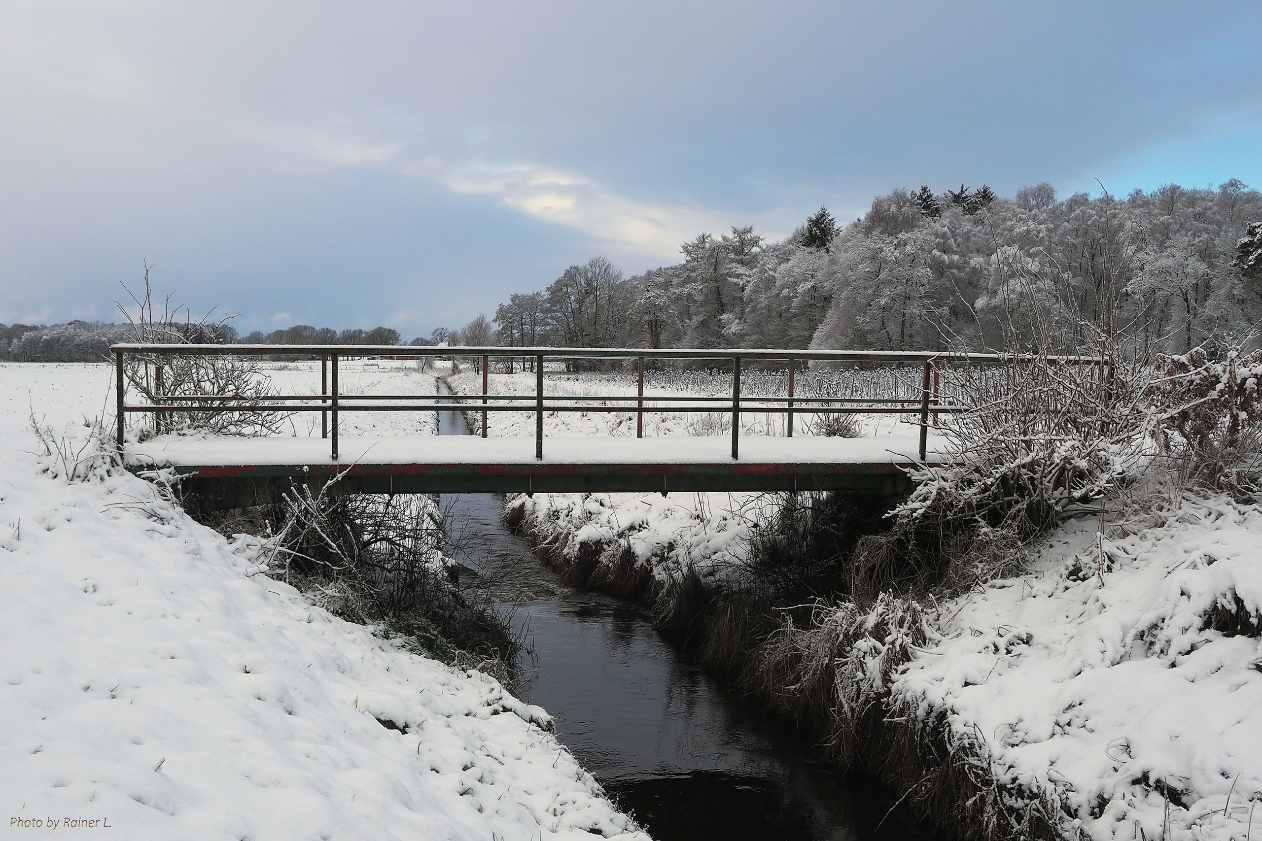 Landwirtschaftliche Brücke über einen Vorfluter