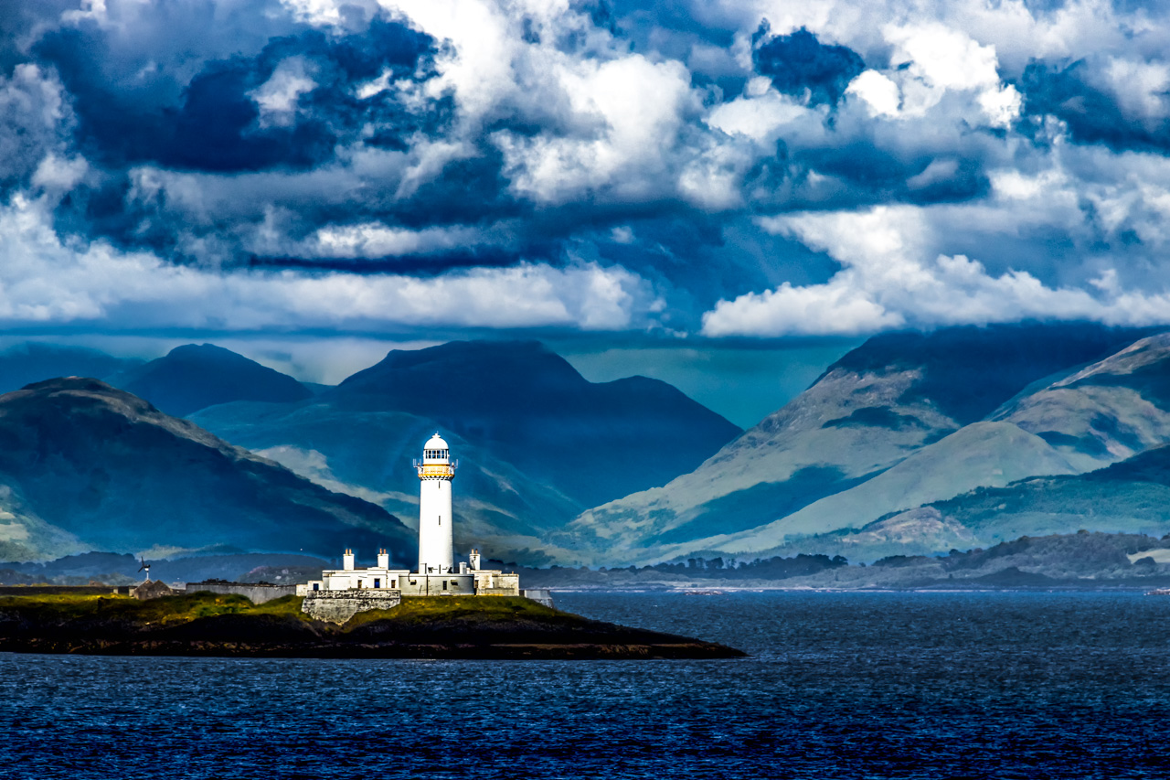 Lismore Lighthouse auf der Insel Eilean Musdile