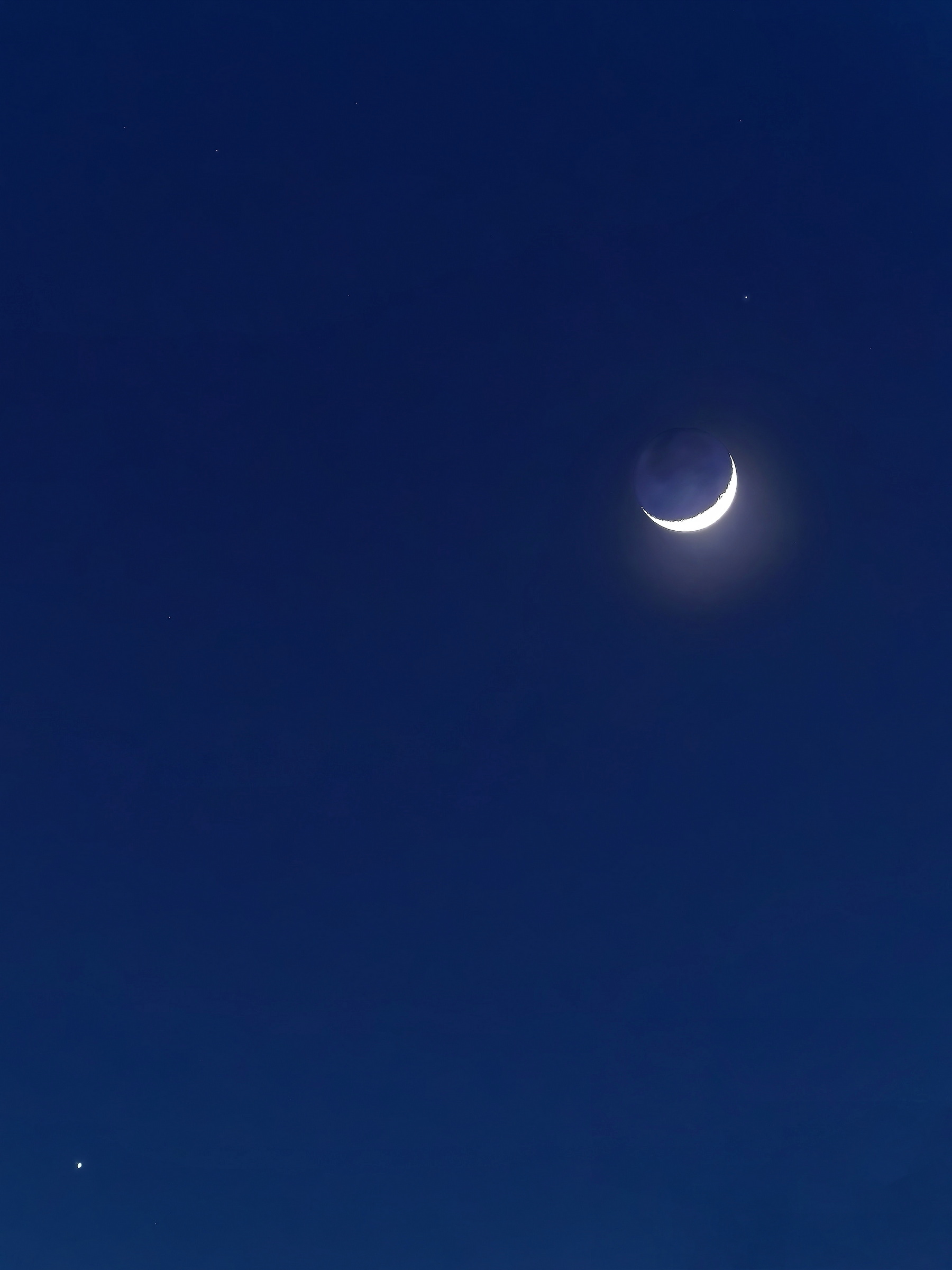 Mond mit Mars und Venus.