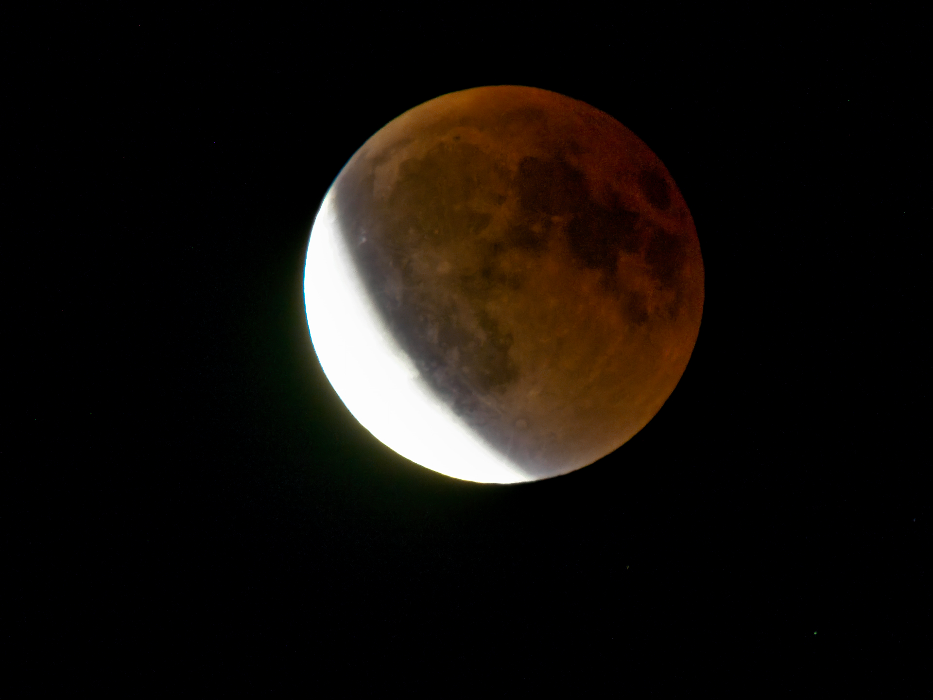 Mondfinsternis abnehmend