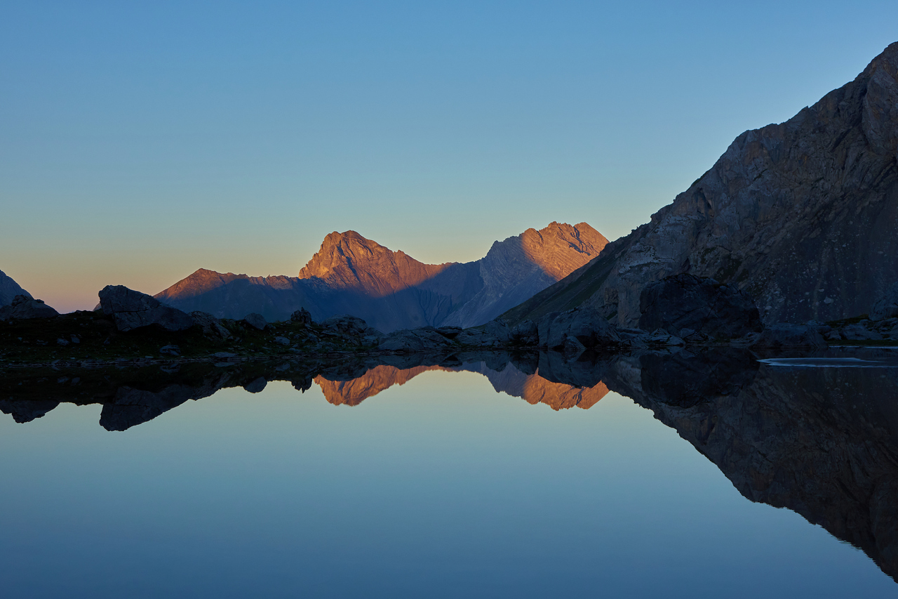 Morgenlicht in den Lechtaler Hochalpen.