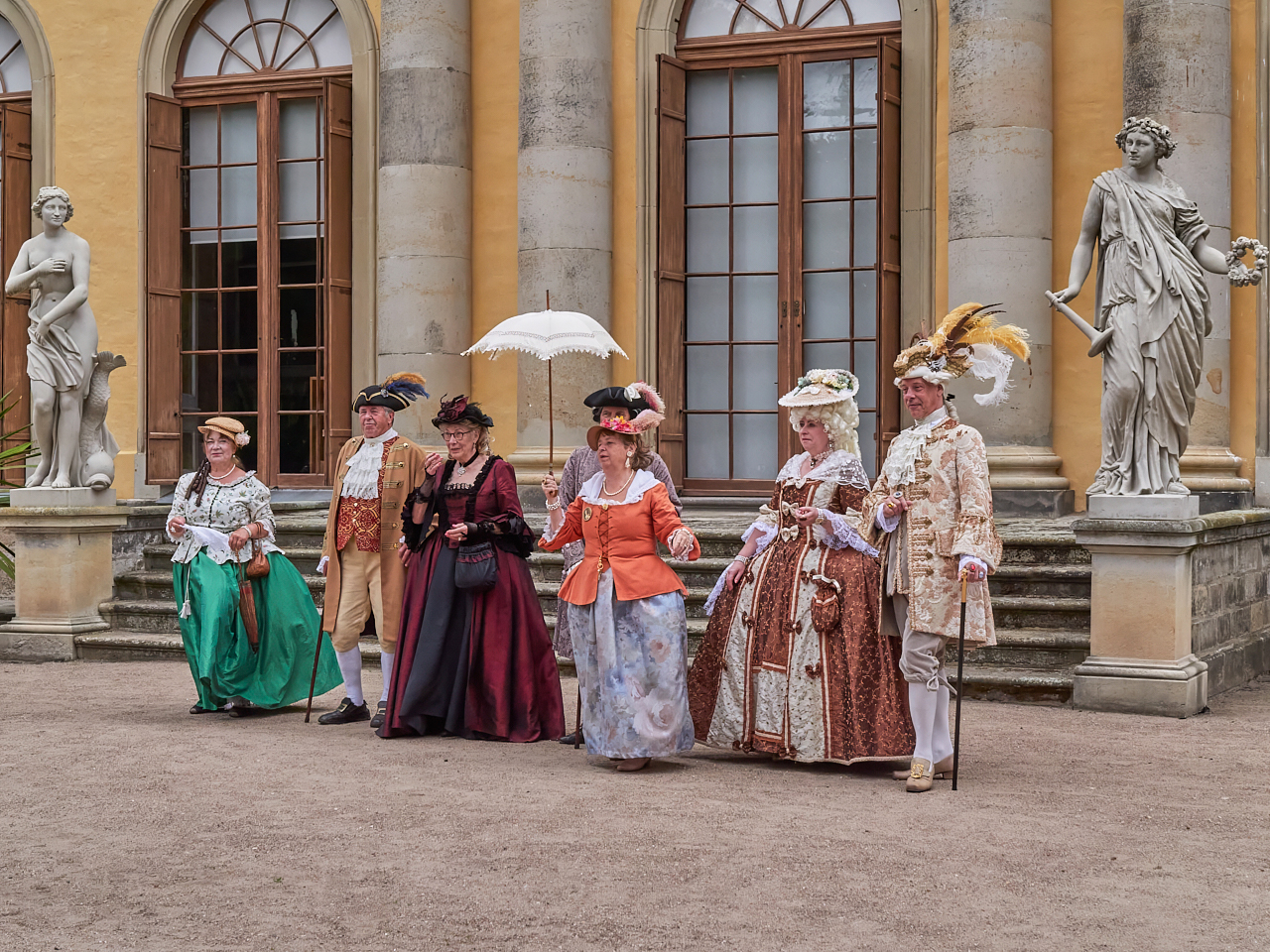 Prinzessin Anna Wilhelmine von Anhalt mit ihren Geburtstagsgästen