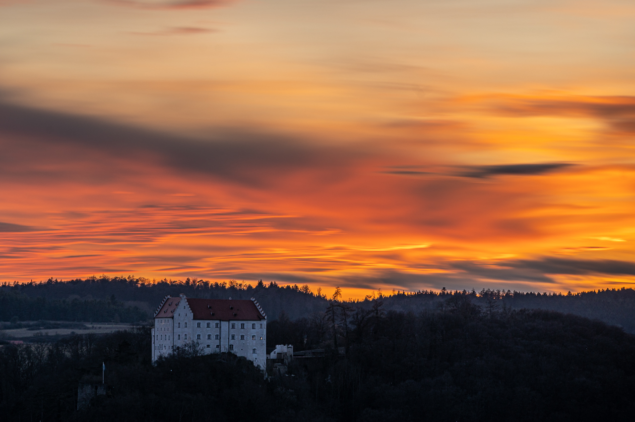 Rosenburg bei Sonnenuntergang