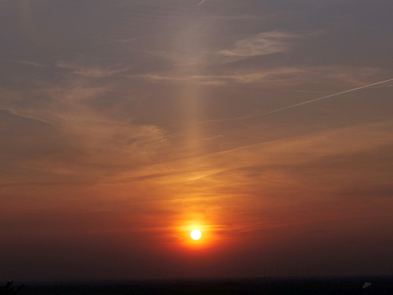 Sehr seltene Sonnensäule