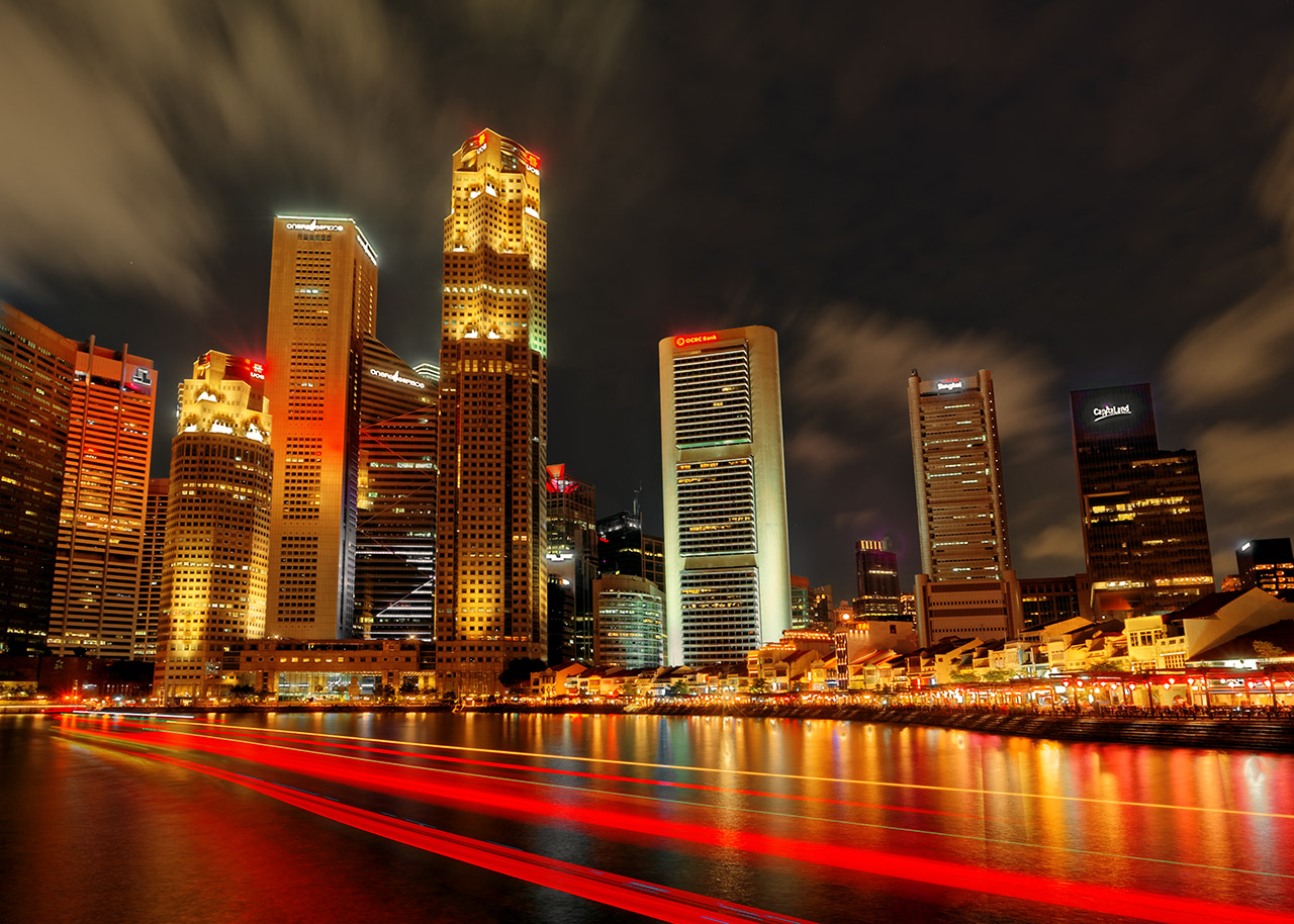 Singapur bei Nacht