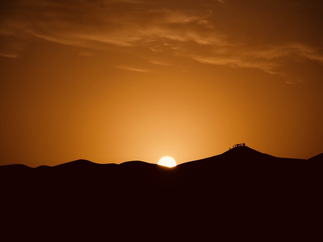 Sonnenaufgang über der Sahara