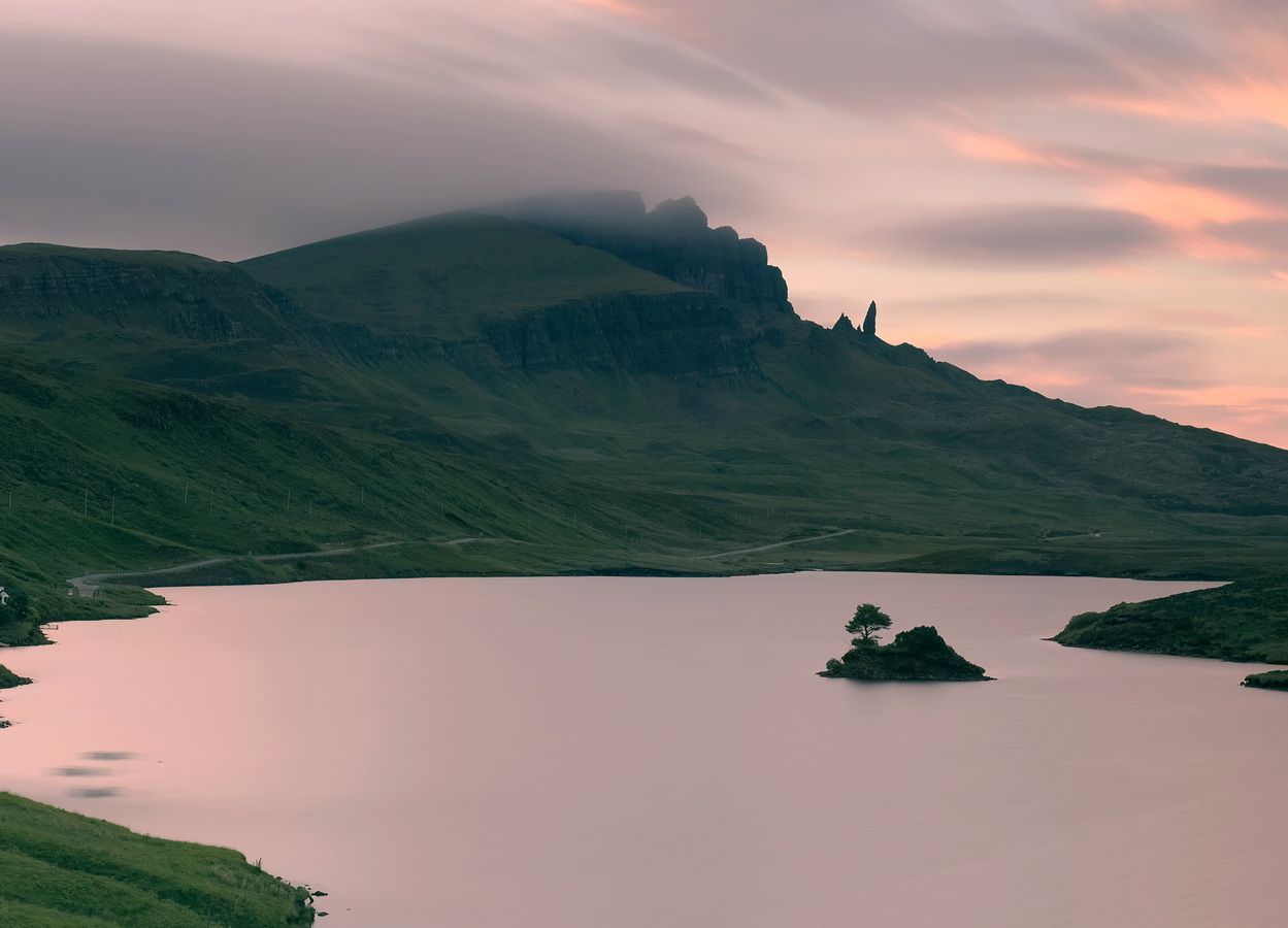 Sonnenuntergang am Old Man of Storr