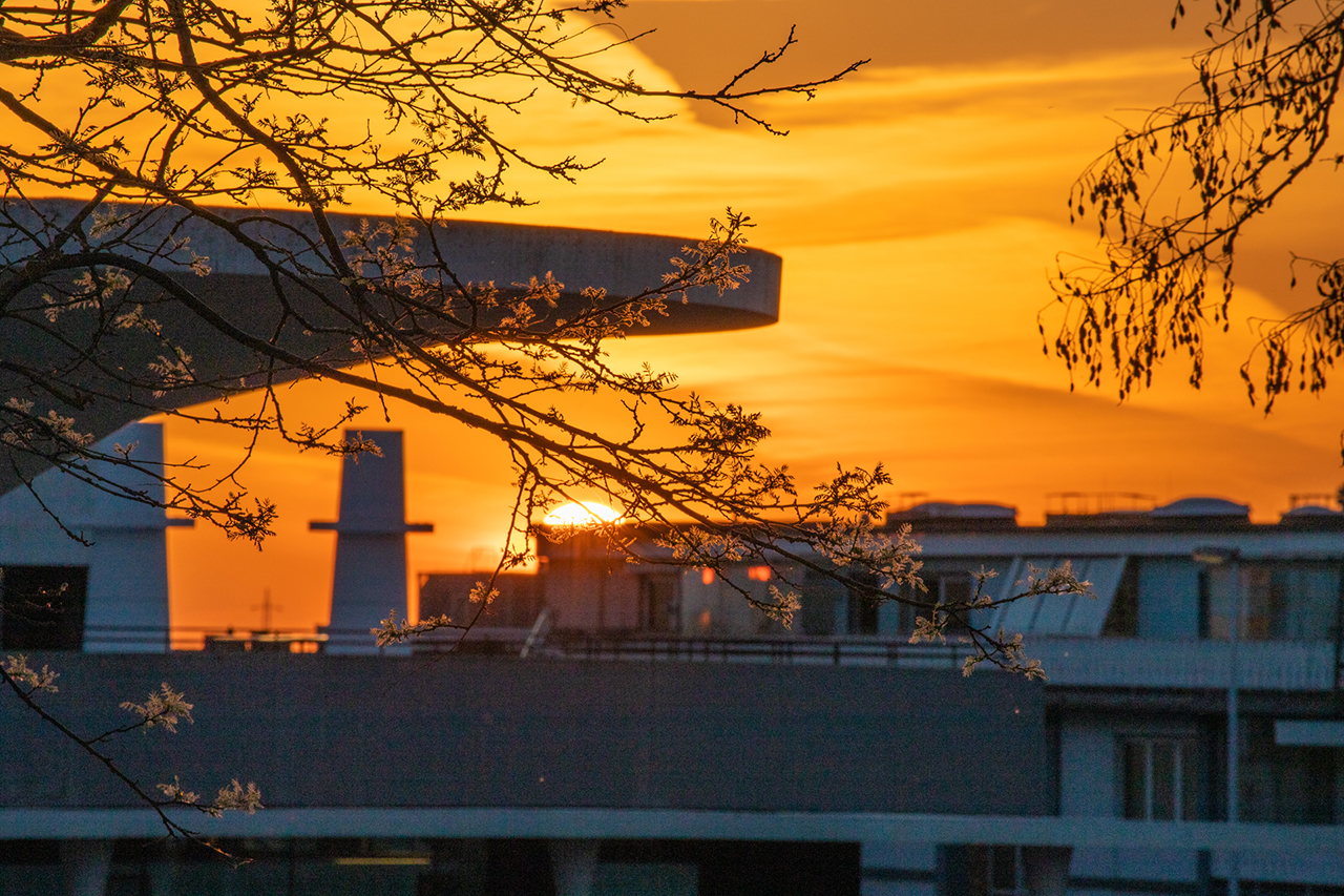 Sonnenuntergang am Staatstheater