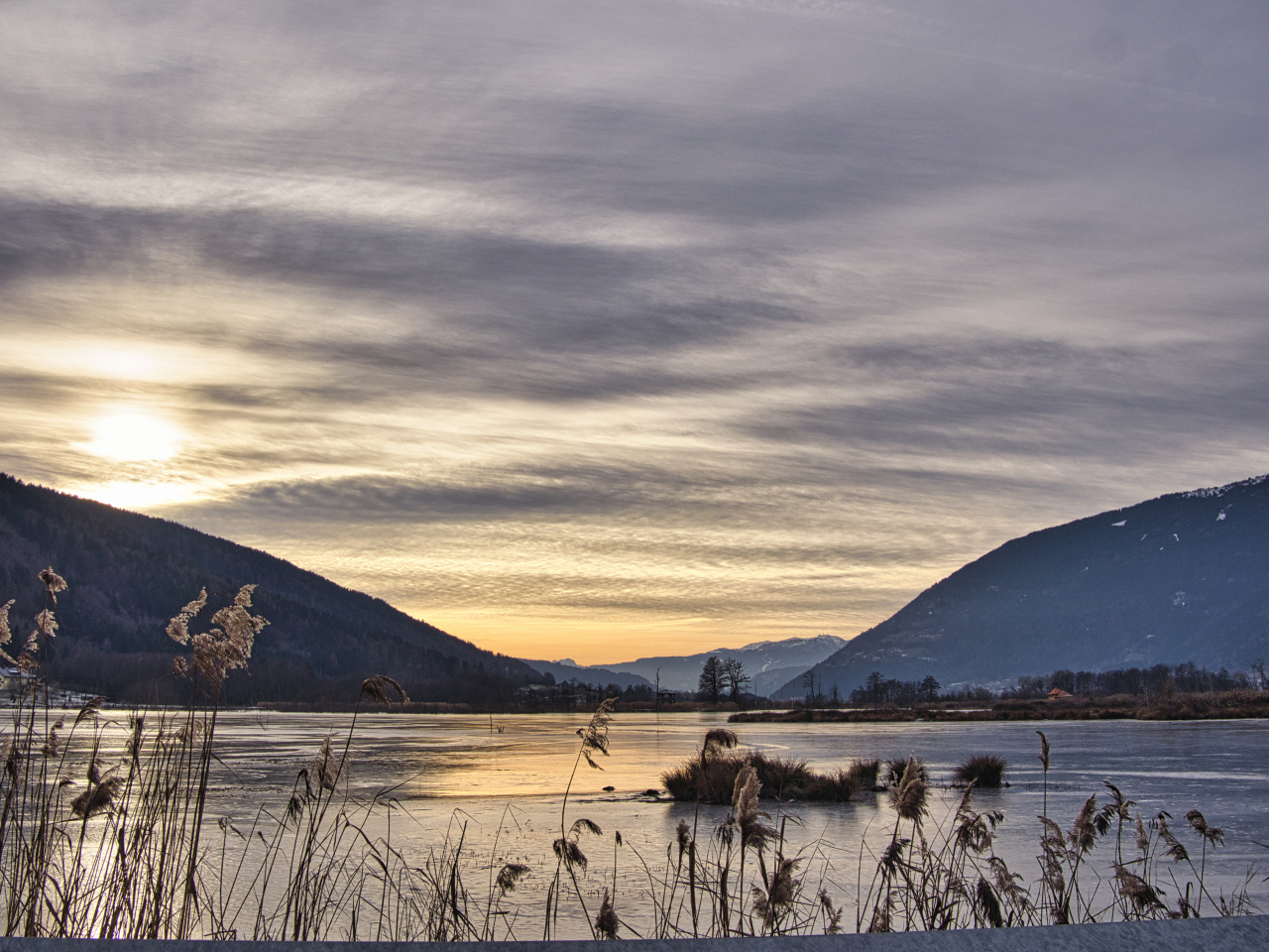 Sonnenuntergang im Winter