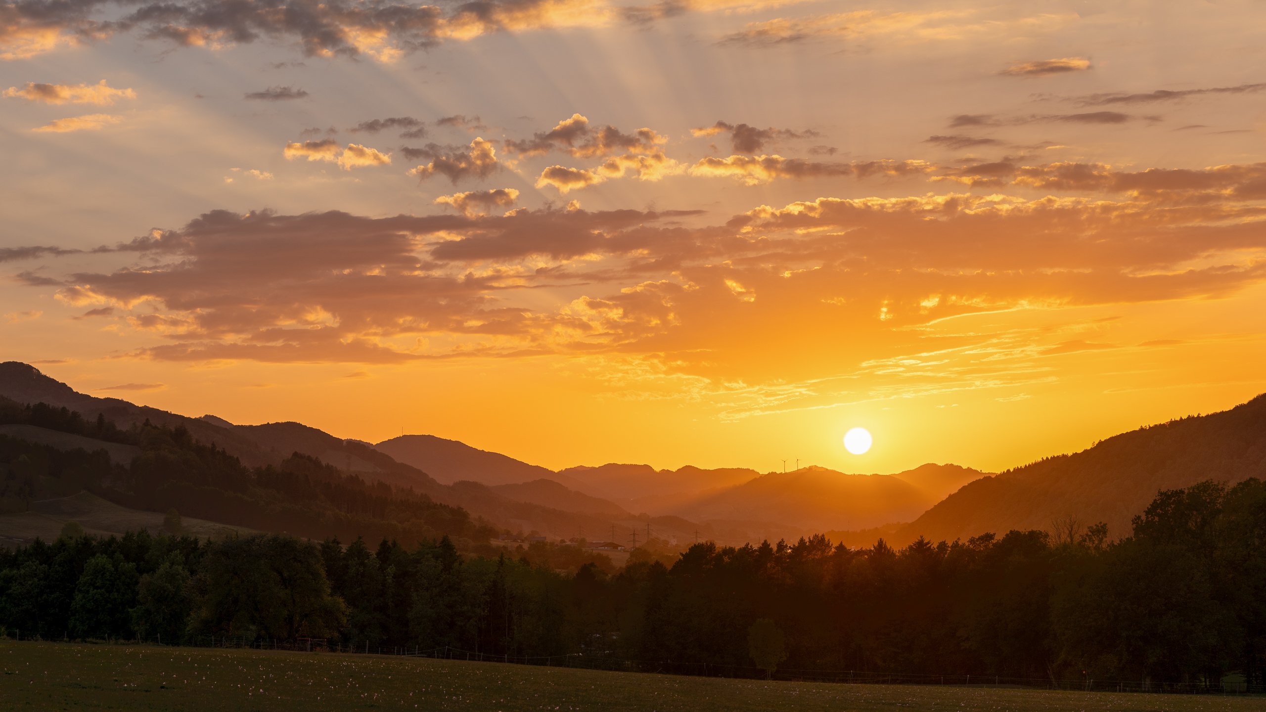 Sonnenuntergang in Niederösterreich