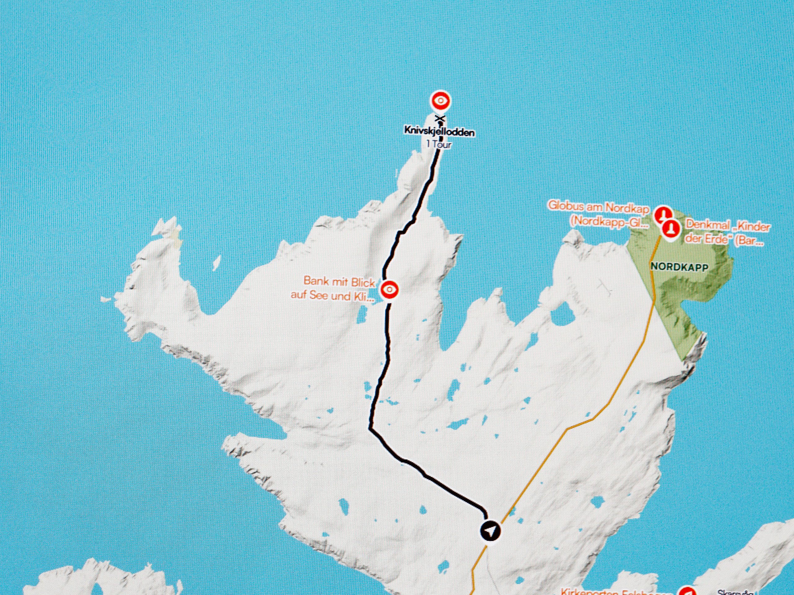 Wanderkarte Nordkap