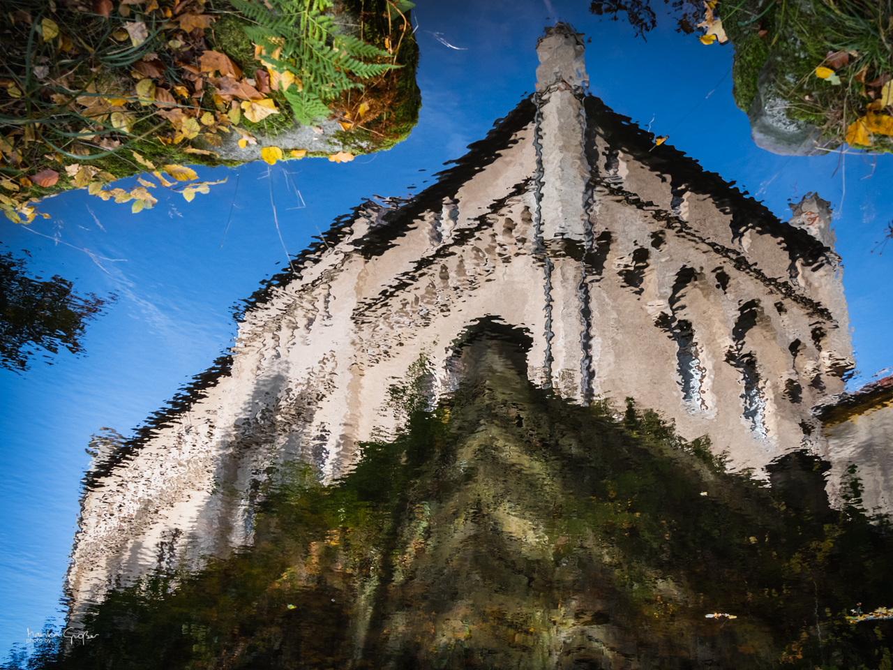 Wasserschloss ohne Gerüst