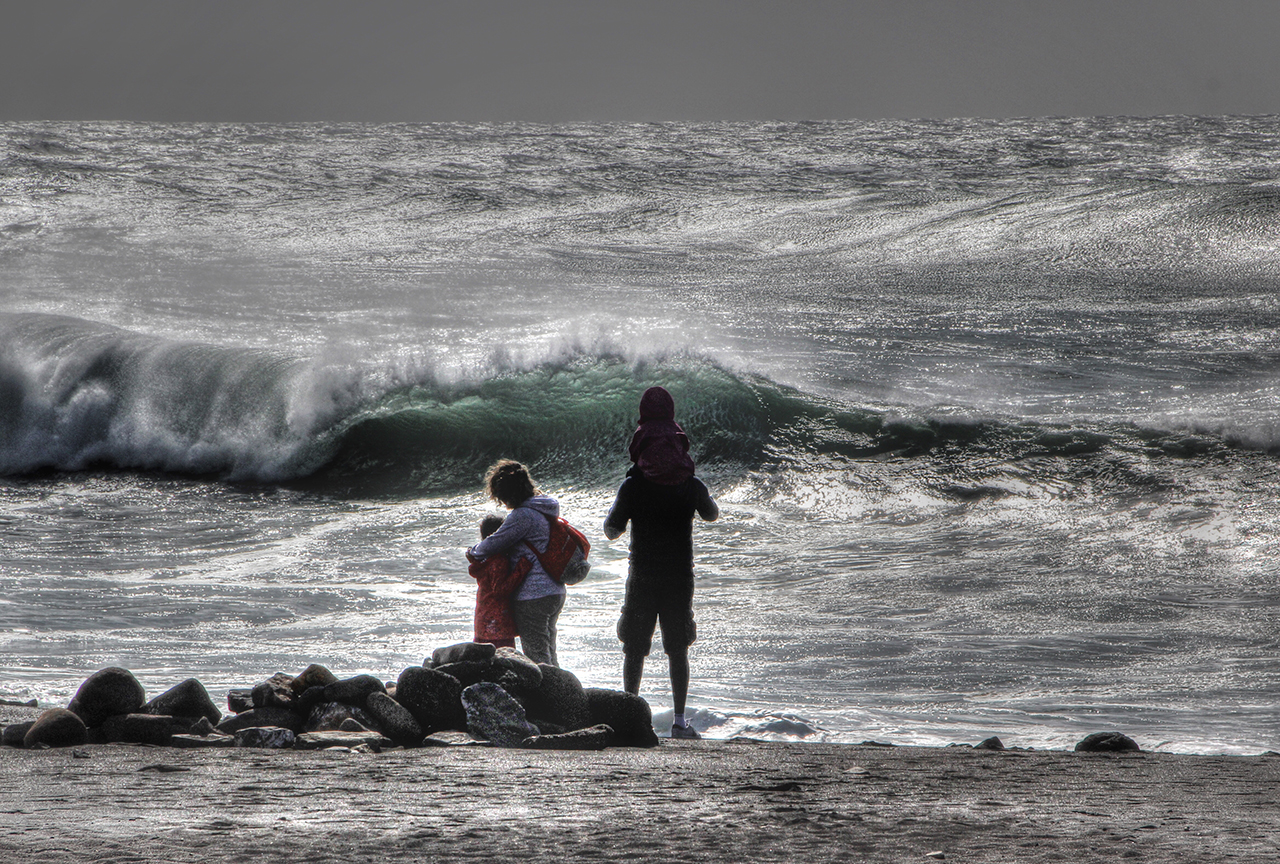 Watching the tide rolling in