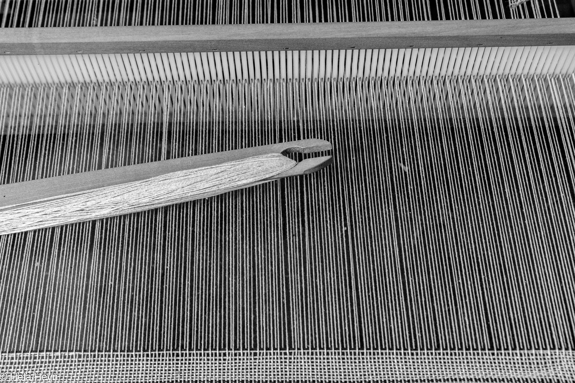 Webstuhl mit (Spindel) Schiffchen