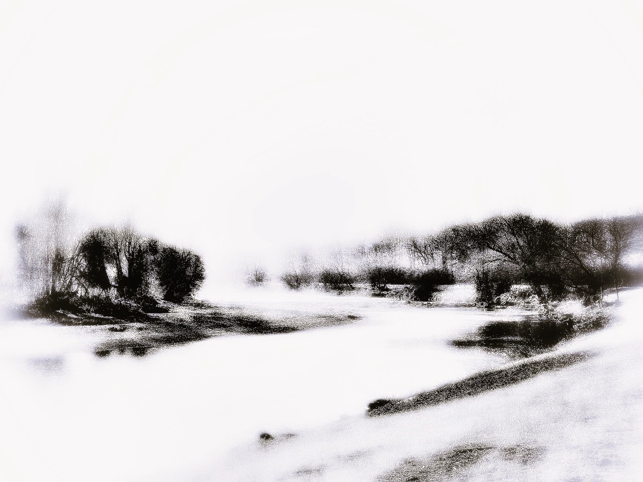 Winter Flusslandschaft