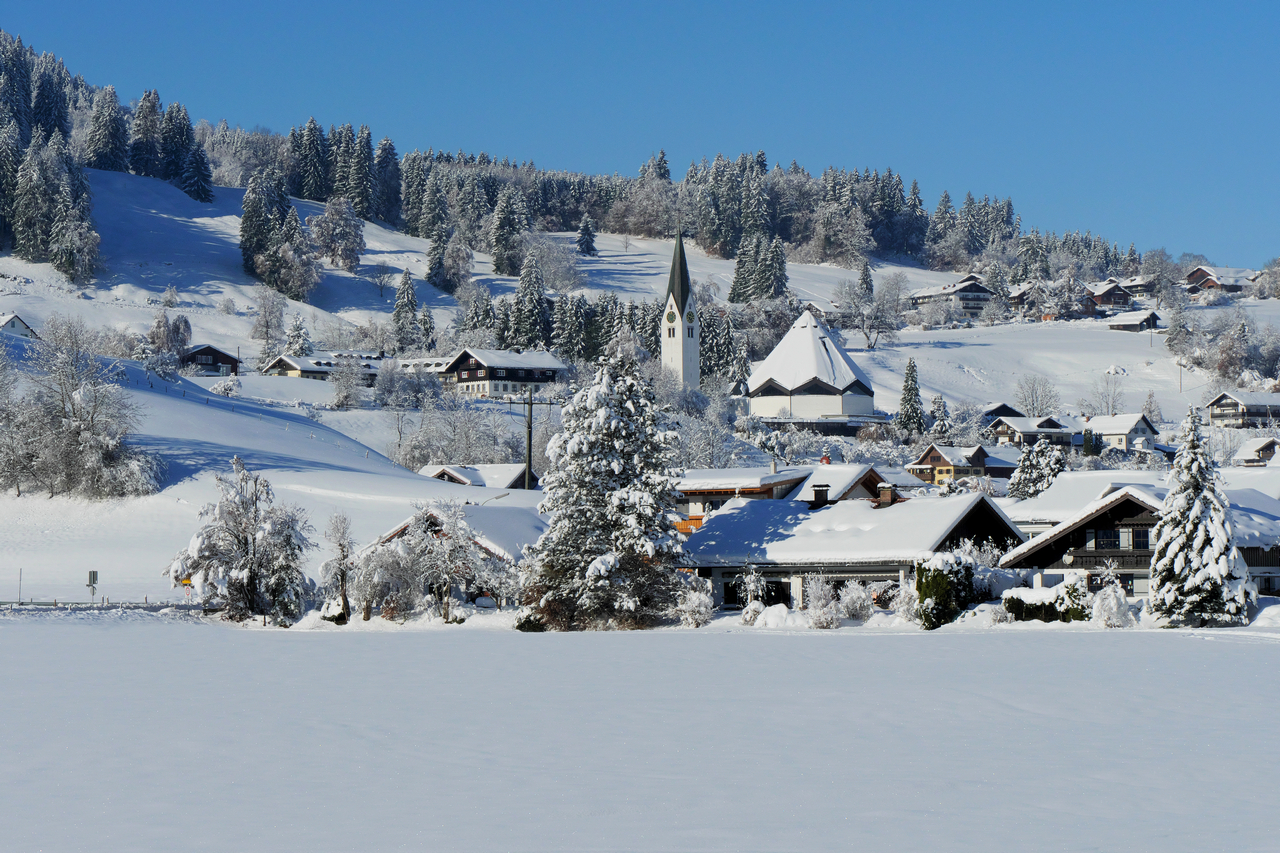 Winterlandschaft im Allgäu.